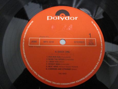 WHO A Quick One Japan LTD LP RED OBI INSERT