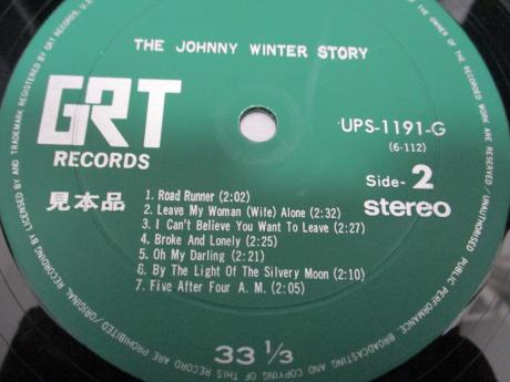 Johnny Winter The Story Japan Orig. PROMO LP G/F RARE DIF INSERT