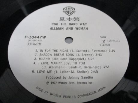 Gregg Cher Allman And Woman Two The Hard Way Japan Orig. PROMO LP WHITE LABEL