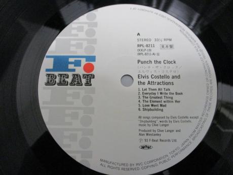 Elvis Costello And The Attractions Punch The Clock Japan Orig. PROMO LP OBI
