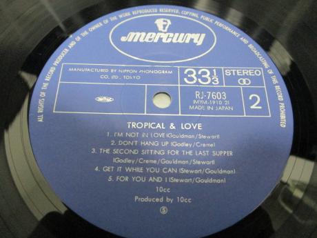 10cc Tropical & Love Japan ONLY LP OBI INSERT