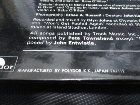 Who Who's Next Japan Orig. LP G/F