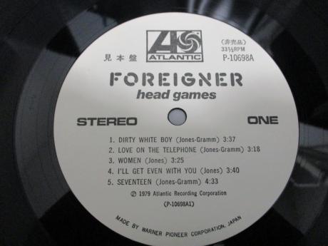 Foreigner Head Games Japan Orig. PROMO LP OBI WHITE LABEL