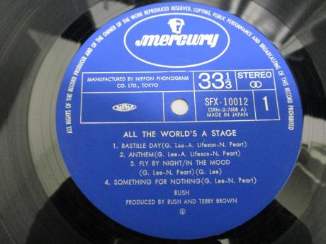 Rush All The World's A Stage Japan Orig. 2LP OBI