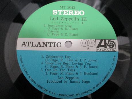 Led Zeppelin 3rd III Japan Orig. LP OBI GRAMMOPHON