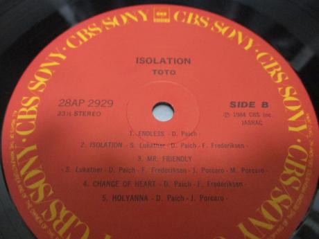 TOTO Isolation Japan Orig. LP OBI SHRINK STICKER SHEET