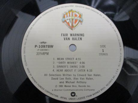 Van Halen Fair Warning Japan Orig. LP OBI