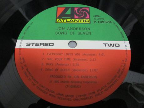 YES Jon Anderson Song Of Seven Japan Orig. LP OBI