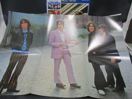 Beatles 1967 - 1970 Japan Flag OBI ED 2LP OBI RARE BIG POSTER