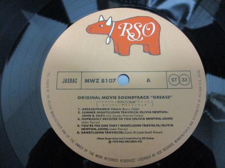 John Travolta Olivia Newton-John & more VA Grease OST Japan Orig. 2LP OBI