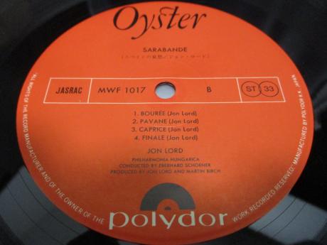 Deep Purple Jon Lord Sarabande Japan Orig. LP OBI