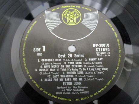 Elton John Best 20 Japan Only LTD LP OBI RARE BIG POSTER