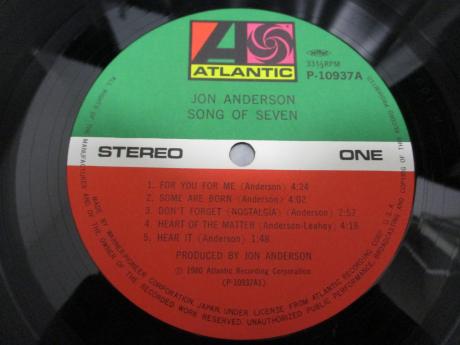 YES Jon Anderson Song Of Seven Japan Orig. LP OBI