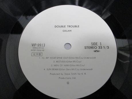 Gillan Double Trouble Japan Orig. PROMO 2LP OBI WHITE LABEL