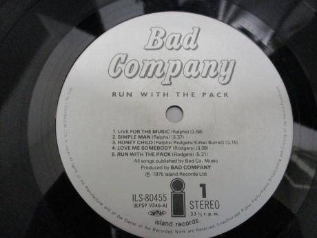 Bad Company Run With the Pack Japan Orig. LP OBI