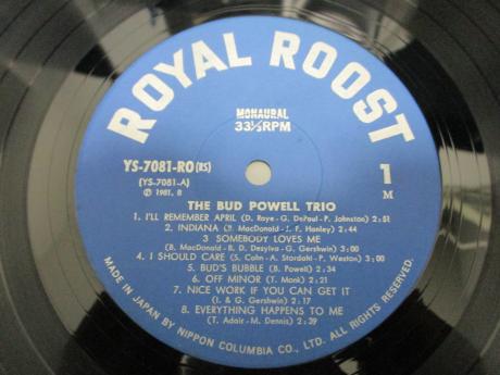The Bud Powell Trio S/T Japan ONLY COMPILATION LP OBI