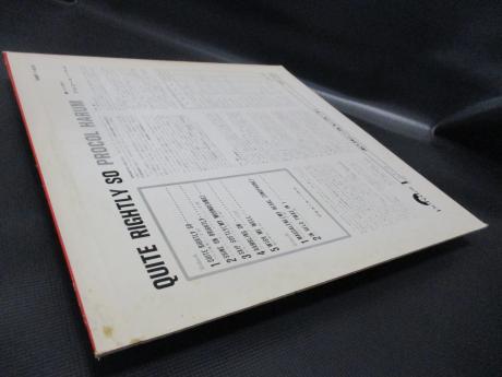 Procol Harum Quite Rightly So Japan Orig. PROMO LP DIF WHITE LABEL