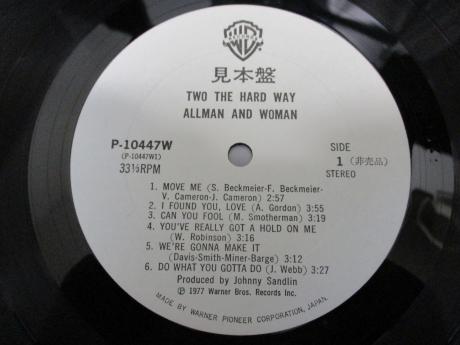 Gregg Cher Allman And Woman Two The Hard Way Japan Orig. PROMO LP WHITE LABEL