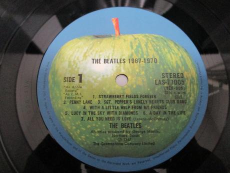 Beatles 1967 - 1970 Japan Flag OBI ED 2LP OBI RARE BIG POSTER