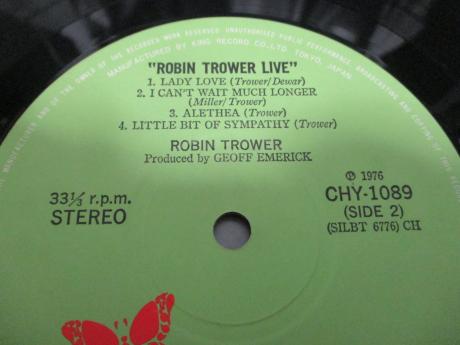 Robin Trower Live ! Japan Orig. LP OBI BIG POSTER