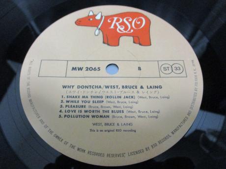 West Bruce & Laing Why Dontcha Japan Orig. LP OBI