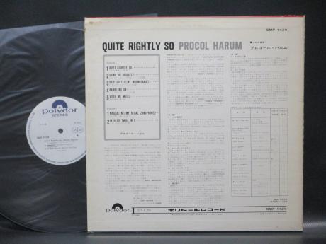 Procol Harum Quite Rightly So Japan Orig. PROMO LP DIF WHITE LABEL