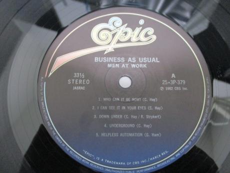 Men At Work Business As Usual Japan Orig. LP OBI