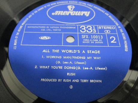 Rush All The World's A Stage Japan Orig. 2LP OBI