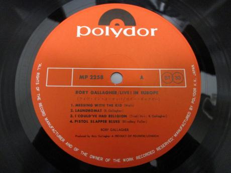 Rory Gallagher Live in Europe Japan Orig. LP OBI