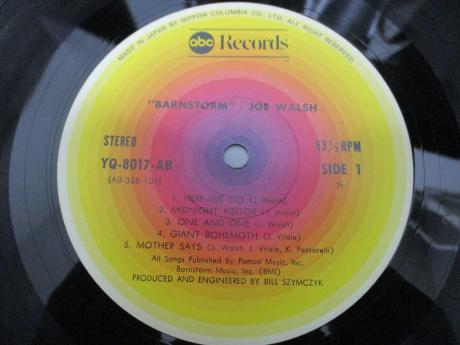 James Gang Joe Walsh Barnstorm Japan Rare LP ORANGE OBI G/F