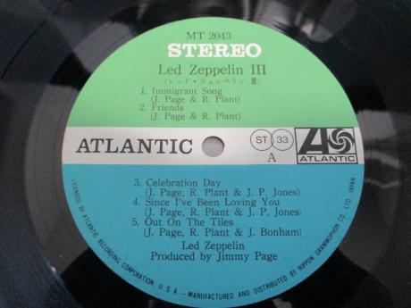 Led Zeppelin 3rd III Japan Orig. LP OBI GRAMMOPHON