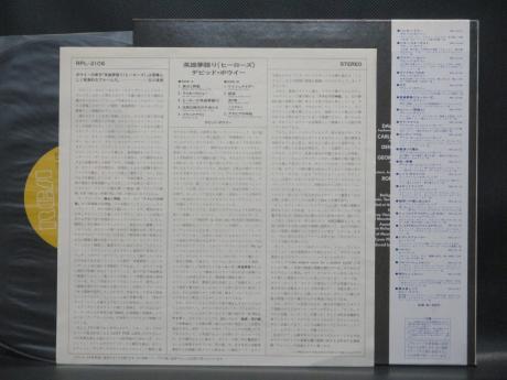 David Bowie Heroes Japan Rare LP OBI INSERT