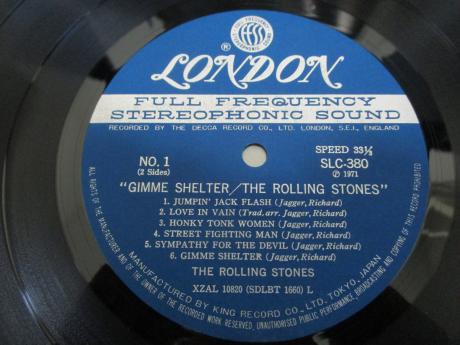 Rolling Stones Gimme Shelter Japan Orig. LP OBI G/F