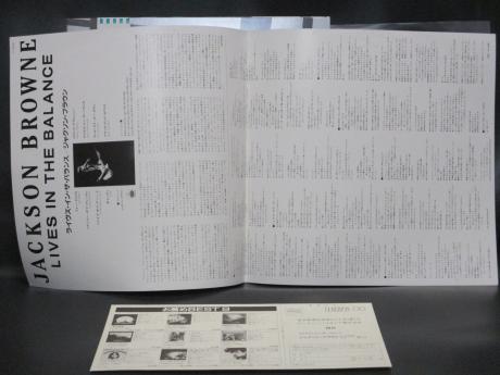 Jackson Browne Lives In The Balance Japan Orig. LP OBI