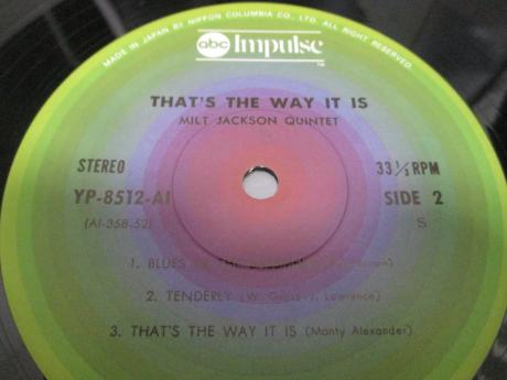 Milt Jackson Quintet Feat Ray Brown That's The Way It Is Japan Rare LP OBI