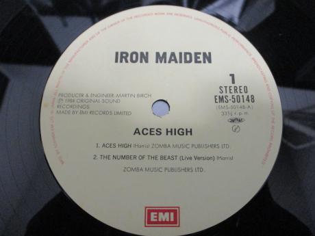 Iron Maiden Aces High Japan Orig. 5 Track 12” OBI INSERT