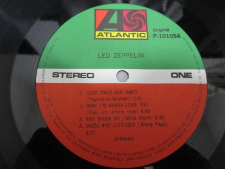 Led Zeppelin 1st Same Title Japan Rare LP OBI BIG POSTER