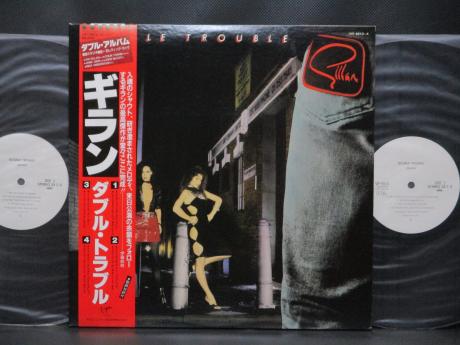 Gillan Double Trouble Japan Orig. PROMO 2LP OBI WHITE LABEL