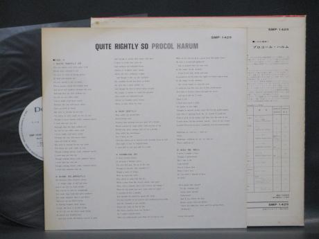 Procol Harum Quite Rightly So Japan Orig. PROMO LP DIF WHITE LABEL