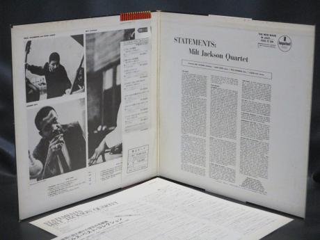 Milt Jackson Quartet Statements Japan Rare LP OBI INSERT