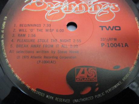 Yes Steve Howe Beginnings Japan Orig. LP INSERT