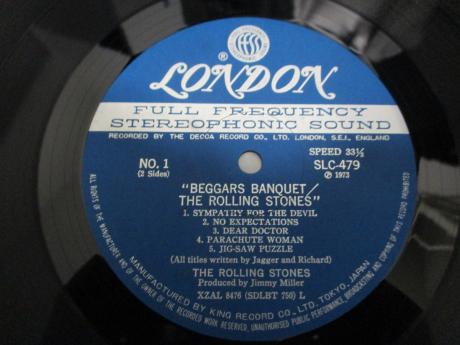Rolling Stones Beggars Banquet Japan Early Press LP BIG COVER OBI