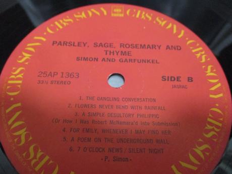 Simon And Garfunkel Parsley Sage Rosemary And Thyme Japan Rare LP SILVER OBI