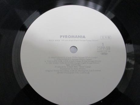 Def Leppard Pyromania Japan Orig. PROMO LP OBI WHITE LABEL