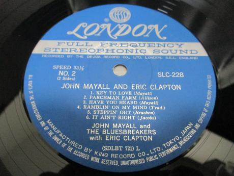 John Mayall & Eric Clapton Bluesbreakers Japan Rare LP DIF COVER
