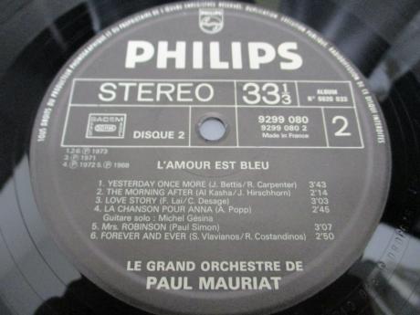 Le Grand Orchestre De Paul Mauriat L’Amour Est Bleu Japan LTD 2LP OBI
