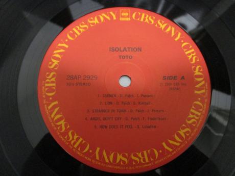 TOTO Isolation Japan Orig. LP OBI SHRINK STICKER SHEET