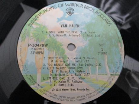 Van Halen 1st Same Title Japan Orig. LP OBI INSERT