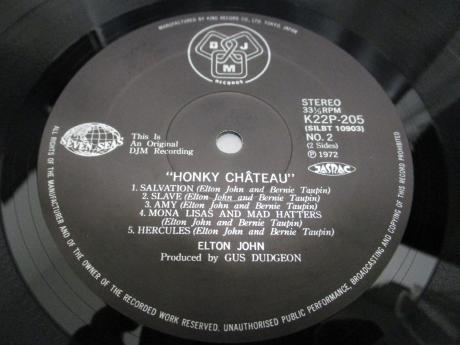 Elton John Honky Chateau Japan Rare LP BLUE OBI