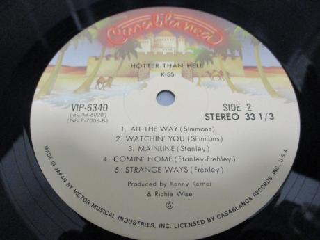 Kiss Hotter Than Hell Japan Rare LP OBI INSERT